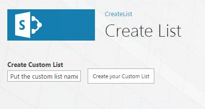 Create your Custom List